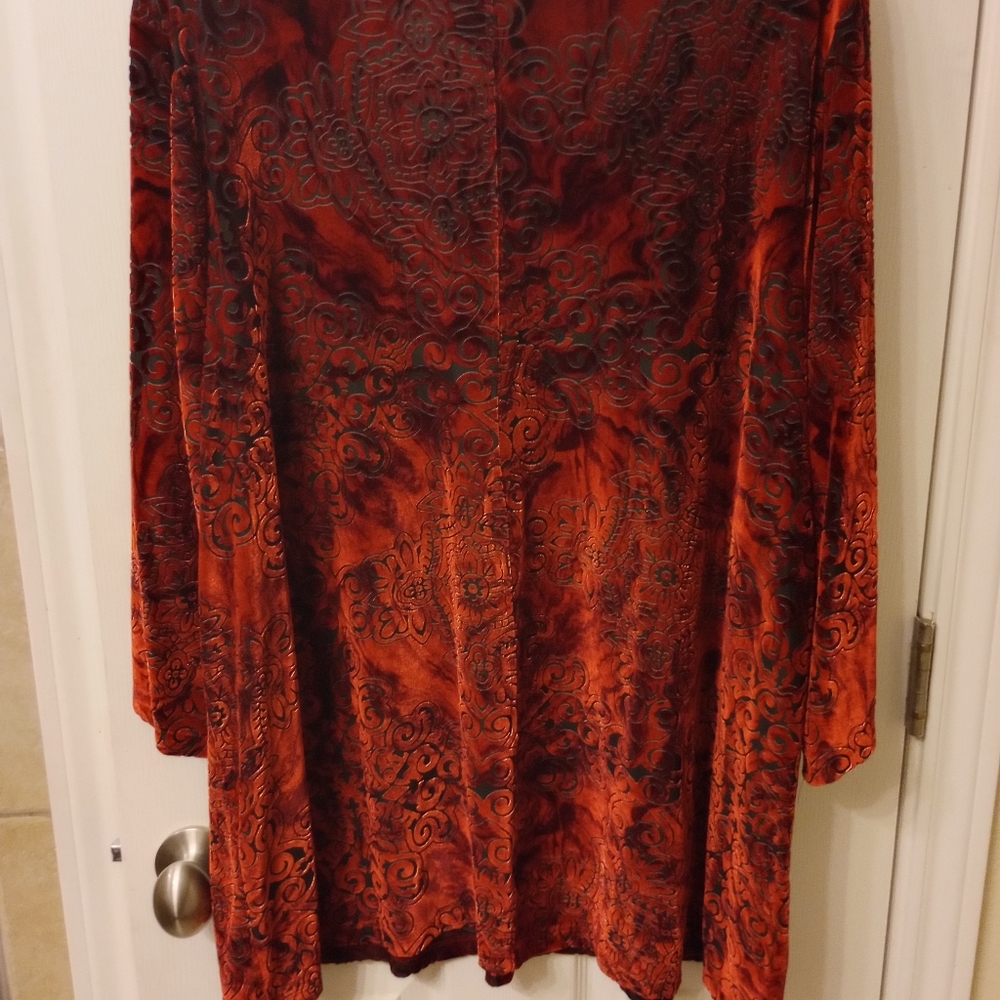 Velor red and black shirt